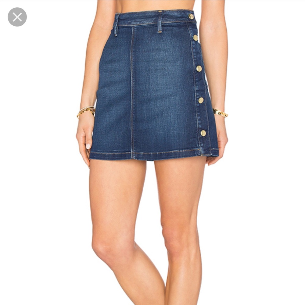 Frame denim button up skirt